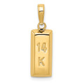14K Yellow Gold 3-D, 14K Yellow Gold Bar Pendant - (A83-201)