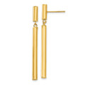 14K Yellow Gold Fancy Dangle Round Tube Earrings - (B36-772)