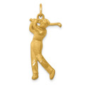14K Yellow Gold Male Golfer Charm - (A83-756)