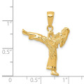 14K Yellow Gold Girl Karate Charm - (A85-495)