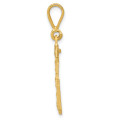 14K Yellow Gold Medium Diamond-cut Number 36 Charm - (A86-621)