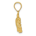 14K Yellow Gold Lion Charm - (A86-843)