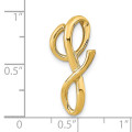 14K Yellow Gold Polished Letter G Initial Slide - (A90-462)