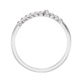 14K White Gold Beaded Sideways Cross Ring - (B32-771)