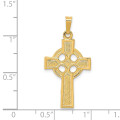 14K Yellow Gold Celtic Cross Charm 32mm length - (B11-473)