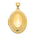 14K Yellow Gold Yellow Gold Oval Locket 30x21mm - (A99-398)