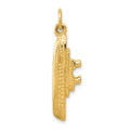 14K Yellow Gold Solid Polished 3-D Cruise Ship Charm - (A84-312)