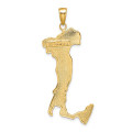 14K Yellow Gold Large Italy Pendant - (A85-665)