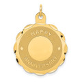 14K Yellow Gold Happy Anniversary Charm Pendant - (A98-573)