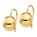 14K Yellow Gold 12mm Hollow Half Ball Earrings - (B41-960)