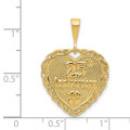 14K Yellow Gold 25th Anniversary Charm - (A82-930)