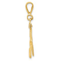 14k Yellow Gold Medium Polished Number 53 Charm - (A86-625)