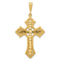 14K Yellow Gold Diamond-cut Celtic Cross Pendant - (A83-321)