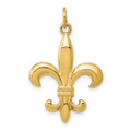 14K Yellow Gold Fleur de Lis Charm - (A82-539)