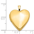 14K Yellow Gold 20mm Plain Polished Heart Locket 25x20mm - (A99-597)