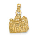 14K Yellow Gold 3-D Charleston Rainbow Row Buildings - (A92-609)