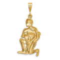 14K Yellow Gold Aquarius Zodiac Charm - (A83-805)