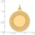 14K Yellow Gold Happy Birthday Charm Pendant - (A98-644)