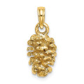 14K Yellow Gold 3-D PineCone - 1/2" inch - (A92-289)