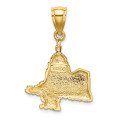 14K Yellow Gold Washington D.C. Capital Building Profile Charm Pendant - (A91-834)