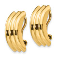14K Yellow Gold Omega Clip Non-pierced Earrings 19mm length - (B44-251)