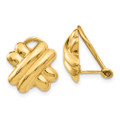 14K Yellow Gold Non-pierced X Earrings - (B44-259)