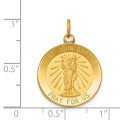 14K Yellow Gold Saint John Baptist Medal Pendant 19mm width - (B11-388)