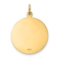 14K Yellow Gold Solid Polished/Satin Medium St. Florian Medal - (B14-542)