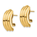 14K Yellow Gold Omega Post Earrings - (B36-872)
