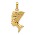 14K Yellow Gold 3-D Nefertiti Pendant - (A83-414)