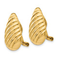 14K Yellow Gold Non-pierced Fancy Earrings 19mm length - (B36-790)