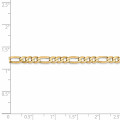 Leslies 14K Yellow Gold 4mm Flat Figaro Bracelet - Length 7'' inches - (C62-832)