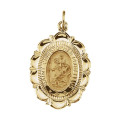14K Yellow Gold 25x18mm Saint Christopher Medal - (B16-355)