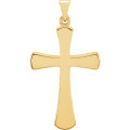 14K Yellow Gold Cross Pendant - (B16-368)