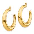 14K Yellow Gold Polished Hollow Hoop Earrings Jackets - (B36-764)