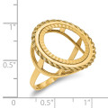 14K Yellow Gold 1/10th American Eagle Coin Diamond-cut Coin Ring - Size: 7 - (B31-685)