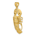 14K Yellow Gold Lobster Pendant - (A92-480)