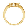 14K Yellow Gold Cross Ring - (B32-840)