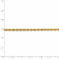 Leslies 14K Yellow Gold 3mm Solid Rope Chain Bracelet - Length 7'' inches - (C62-833)