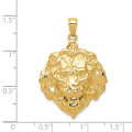 14K Yellow Gold Lion Charm - (A85-571)