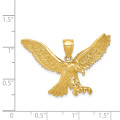 14K Yellow Gold Eagle Pendant - (A85-338)