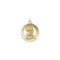 14K Yellow Gold 25mm Saint Christopher Medal - (B16-245)