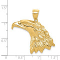 14K Yellow Gold Eagle Head Pendant - (A85-284)