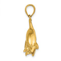 14K Yellow Gold Dolphins Pendant - (A93-833)