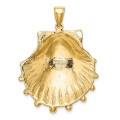 14K Yellow Gold Lion's Paw Shell Charm Pendant - (A91-859)