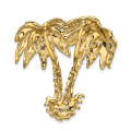 14K Yellow Gold Double Palm Tree Slide - (A89-852)