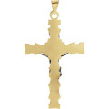 14K Yellow & White Gold 43.5x29.5mm Crucifix Pendant - (B15-264)