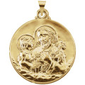 14K Yellow Gold 29mm St. Joseph Medal - (B16-408)