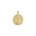 18K Yellow Gold 25mm Our Lady of Perpetual Help Medal - (B16-260)