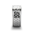 McKINNEY Celtic Knot Laser Engraved Tungsten Carbide Ring Wide - 10mm ~ (H65-505)